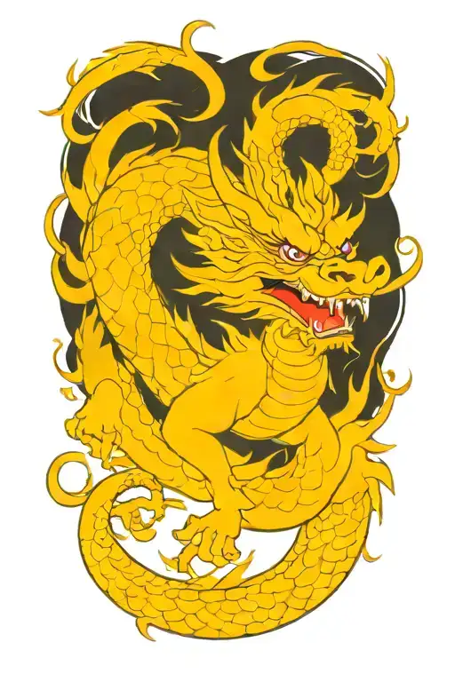 Korean dragon tattoo design idea