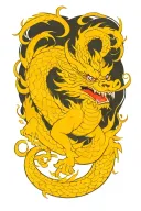 Korean dragon tattoo design idea