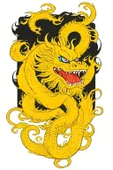 Korean dragon tattoo design idea
