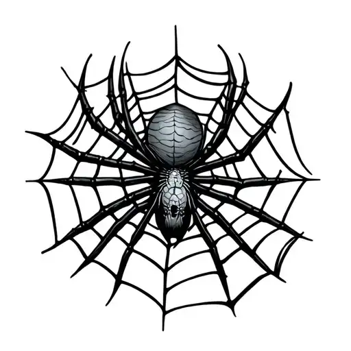 wednesday with spider webs tattoo design idea