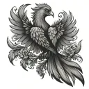 phoenix bird tattoo design idea