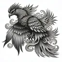 phoenix bird tattoo design idea