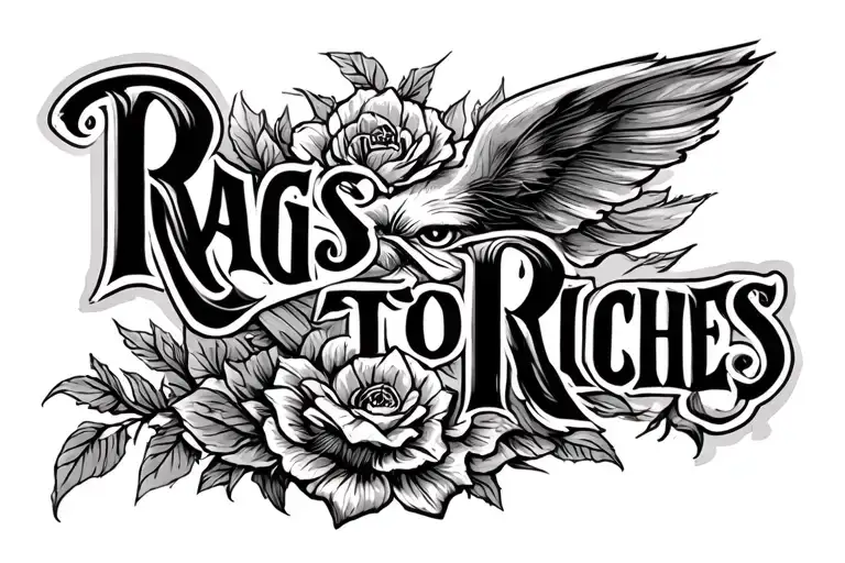 Rags to Riches tattoo design idea