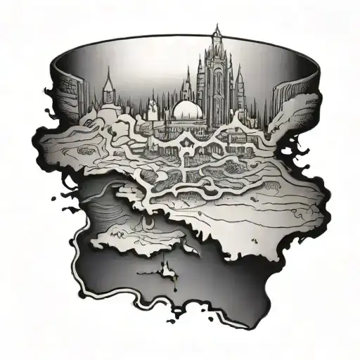 armband including Punjab map tattoo tattoo design idea