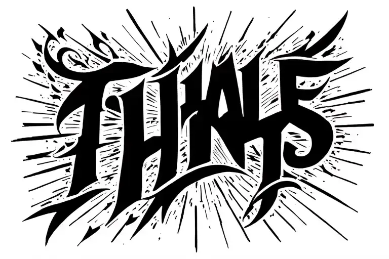 "No half things" Comic Book Style tattoo design idea