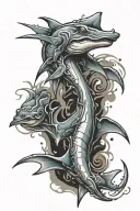 hammerhead shark tattoo design idea