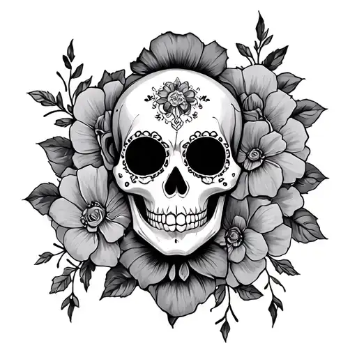 Day Of The Dead tattoo design idea