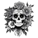 Day Of The Dead tattoo design idea