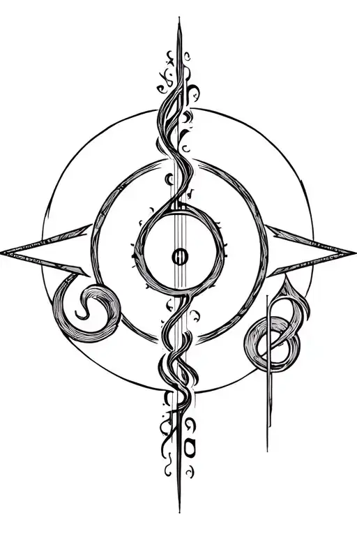 Cho Ku Rei power symbol tattoo design combining music elements tattoo design idea