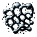 oxygen molecule tattoo design idea