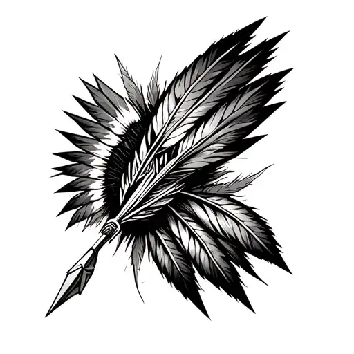 native american arrow tattoo design idea