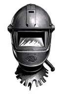 sugar scoop welding helmet tattoo design idea