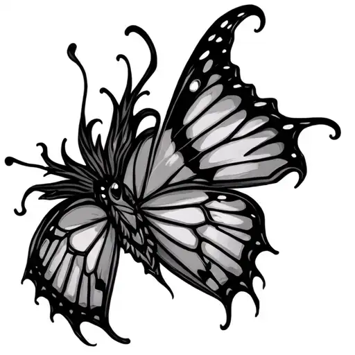 Evil Butterfly tattoo design idea