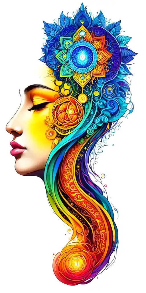 chakra symbols tattoo design idea