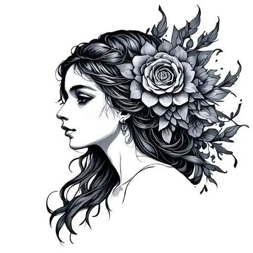 Virgo maiden tattoo design idea