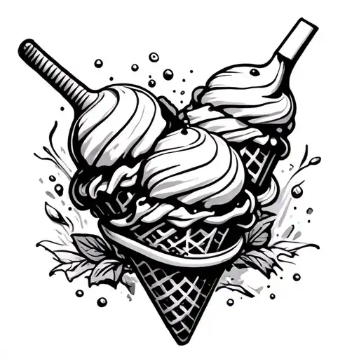 Ice Cream tattoo design idea