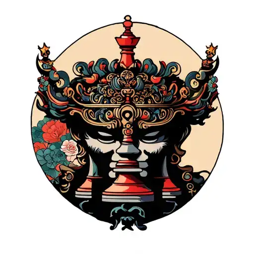 Chess king tattoo design idea