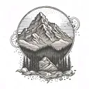 simple crested butte mountain peak tattoo design idea