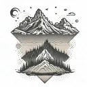 simple crested butte mountain peak tattoo design idea