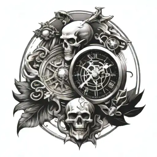 Chronos and Kairos tattoo design idea