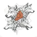 two wolves inside my mind thinking intelligence power discipline tattoo design idea
