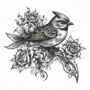 Lark tattoo design idea
