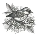 Lark tattoo design idea
