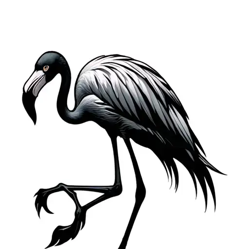 Flamingo tattoo design idea