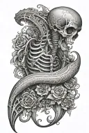 Rib tattoo design idea