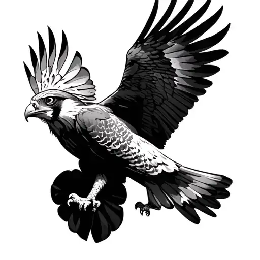 Diving Falcon tattoo design idea