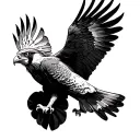 Diving Falcon tattoo design idea