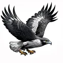 Diving Falcon tattoo design idea