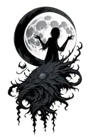 soul eater moon tattoo design idea