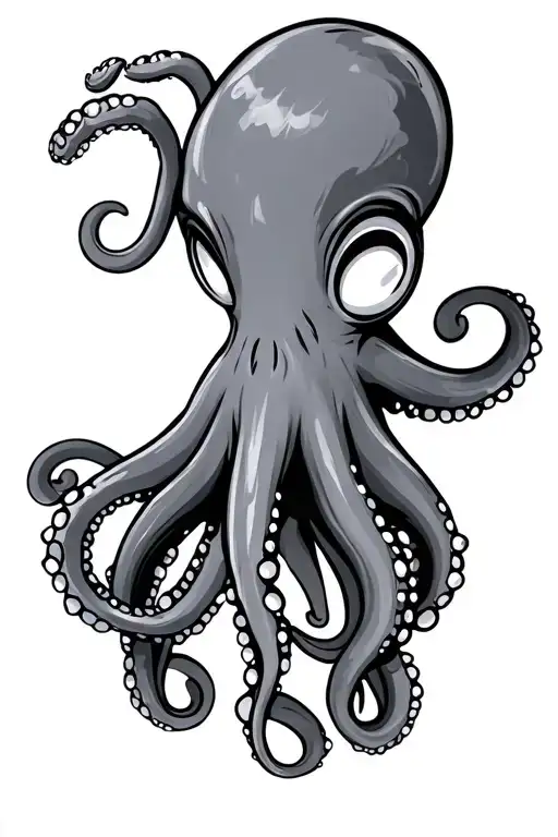 Cartoon Octopus tattoo design idea