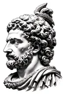 Stoicism virtues marcus aurelius rome tattoo design idea