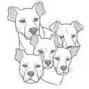 a three-headed dog with a protective mouth, sewn-up eyes and bandaged ears tattoo design idea