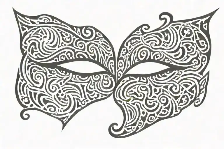 kiss mark tattoo design idea