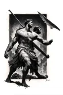 David vs Goliath tattoo design idea