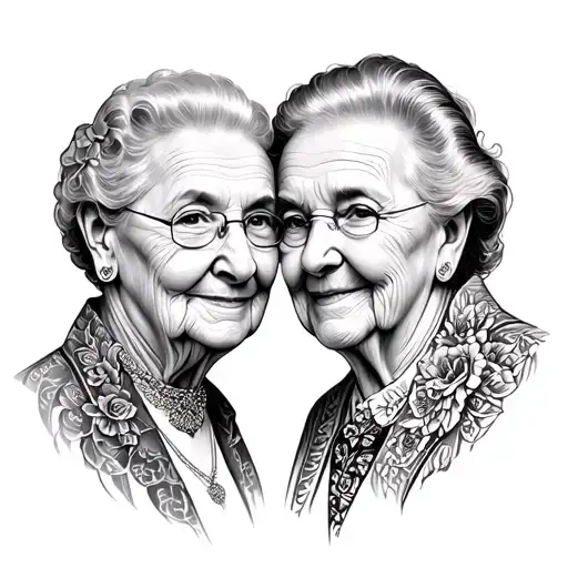 Memorial Grandparents tattoo design idea