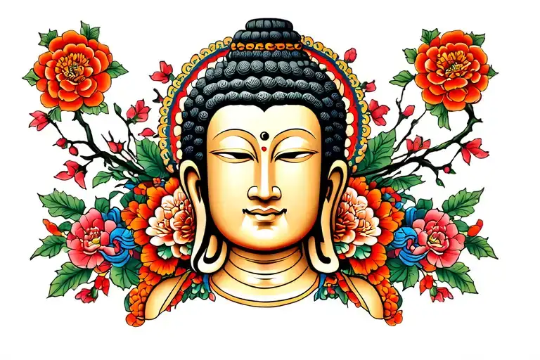 Japanese Buddha tattoo design idea