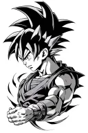 Goku y Vegeta y shen long tattoo design idea