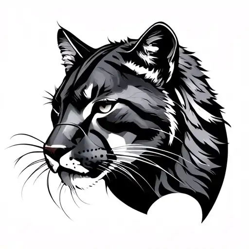 knight and cougar tattoo design idea