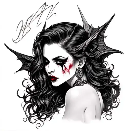 Sexy Vampire tattoo design idea