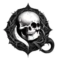 Womb ruler tattoo design idea