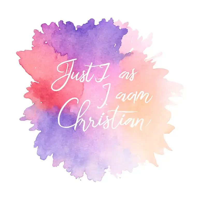 just as I am christian tattoo design idea