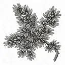 juniper branch with a hesrt tattoo design idea