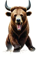 bear vs bull tattoo design idea