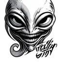 "Italien" basic alien face tattoo tattoo design idea