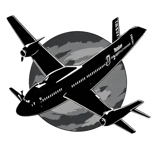Airplane Silhouette tattoo design idea