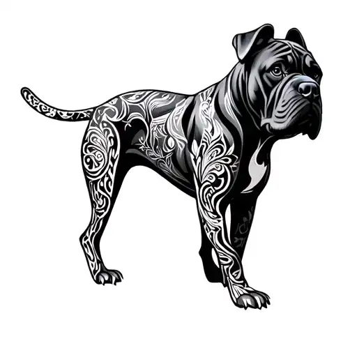 cane corso alebrije tattoo design idea